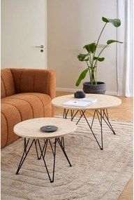 Tavolino rotondo con piano in marmo ø 55 cm Prunus - Actona