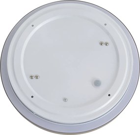 Plafoniera moderna color tortora con bianco 34cm IP44 - Walden