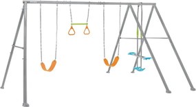 Altalena da giardino 4 giochi per bambini 3-10 anni 2 seggiolini 1 dondolo e anelli da ginnastica Intex 44131