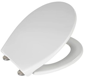 Sedile per wc bianco con chiusura facilitata , 44,5 x 37,5 cm Samos - Wenko