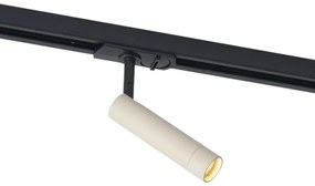 Faretto moderno beige e nero per sistema a binario monofase - Iconic Ivy