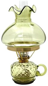 Lampada a olio MONIKA 34 cm verde foresta quadrati