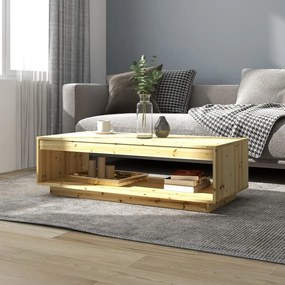 Tavolino Da Salotto 110x50x33,5 Cm İn Legno Massello Di Abete /