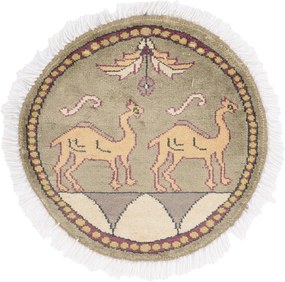 Agra Tappeto 50 x 50 (Indian) Annodato A Mano