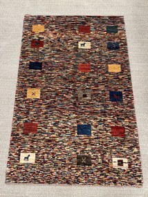 Gashguli Tappeto 90 x 140 Rosso (Iran) Annodato A Mano
