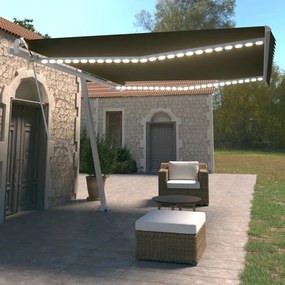 Tenda Automatica Con Sensore Vento E Led 450x350 Cm Antracite /