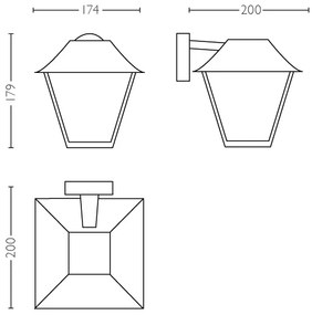 Philips 16495/30/PN - Applique da esterno MYGARDEN ALPENGLOW E27/60W/230V