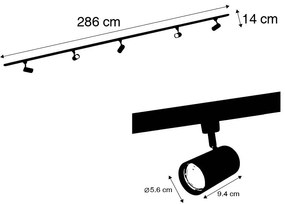 Sistema a binario moderno monofase incl. 5 GU10 Wi-Fi bronzo scuro - Jeana
