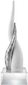 Bongelli preziosi Corno portafortuna Intrecciato base elegante h 38 - varie colorazioni BIANCO ARGENTO