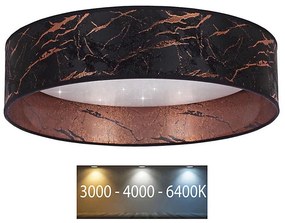 Brilagi - Plafoniera LED VELVET STAR LED/24W/230V d. 40 cm  nero/rame