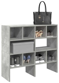 Scarpiere 2 Pz Impilabili Grigio Cemento 89,5x30x40 Cm /