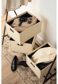 Scatole di cartone beige in set da 3 Ture - Bigso Box of Sweden
