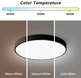 Immax NEO 07248L-Luce LED dimmerabile SEMPLICI 36W/230V Wi-Fi Tuya nero +RC