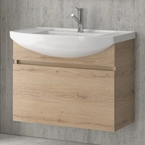 Kamalu - mobile bagno 80 cm sospeso con cassetto scorrevole bn-80b