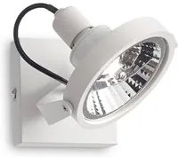 Plafoniera Moderna Glim Metallo Bianco 1 Luce Gu10 10W 3000K Luce Calda