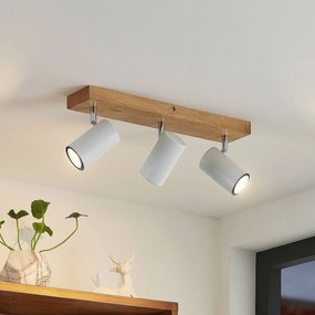 Faretto da soffitto Lindby Maniva, 44 cm, a 3 luci, bianco, GU10