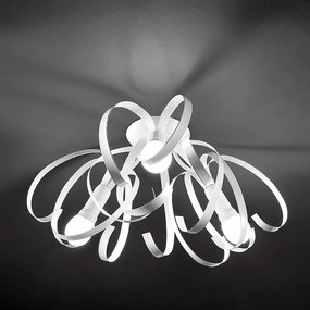 Plafoniera moderno Fiocco Max Ø 60 cm bianco IP20, 3XE27