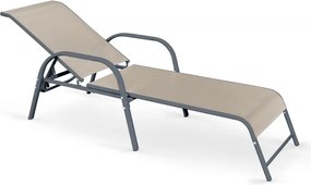 Chaise longue Mosler in grigio