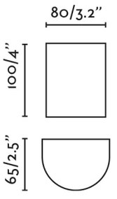 FARO 40524 - Applique SOLE 1xGU10/8W/230V grigio arrotondato