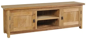 Mobile Porta Tv İn Legno Massello Di Teak 120x30x40 Cm /