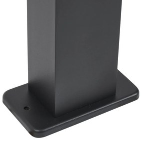 Lampada da terra moderna da esterno nera 65 cm con presa IP44 - Baleno