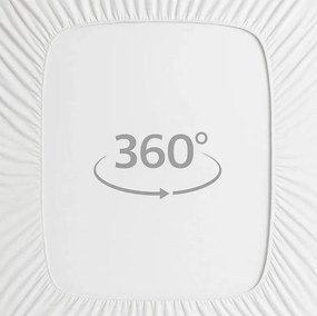 Lenzuolo con angoli bianco in cotone renforcé 200x140 cm Ranforce – Mila Home Luxury