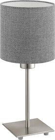 Eglo - Lampada da tavolo LED TUNJA 1xE27/60W/230V 26,5 cm cromo opaco/grigio