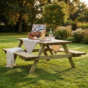tavolo da pic nic in legno di pino impregnato in autoclave