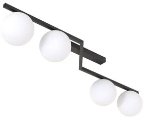 Plafoniera NATON 4xE14/10W/230V nero/bianco