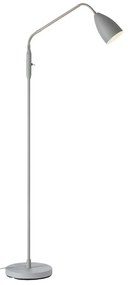 Lampada da terra LED grigia con paralume in metallo e intensità regolabile (altezza totale 140 cm) Patro – Markslöjd