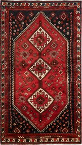 Shiraz Tappeto 280x160 Rosso (Iran) Annodato A Mano
