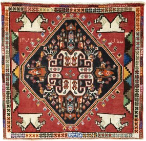 Shiraz Tappeto persiano 60 x 70 Rosso (Iran) Annodato A Mano