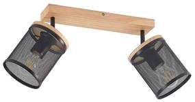 Lindby - Kiriya 2 Plafoniera Black/Wood Lindby