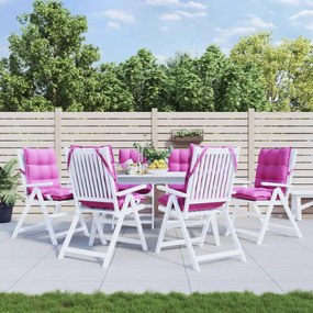 Cuscini Per Sedia Schienale Basso 6 Pz Rosa İn Tessuto Oxford /