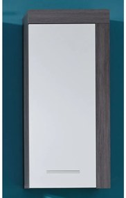 Armadietto Da Parete Miami Bianco E Grigio Fumo /