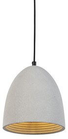 Lampada a sospensione moderna nera con cemento grigio - Eton