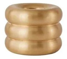 Savi Solid Brushed Brass Candleholder - OYOY Living Design