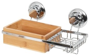 Cestino da parete in bambù con portasapone Spa - Compactor