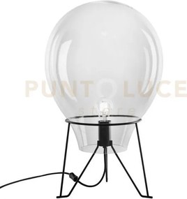 Lume azuma trasparente 1 luce attacco e27 50x90,6cm con base in met...