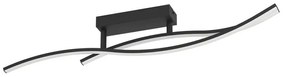 Plafoniera LED bagno e garage Grisolia, nero6 cm, 1500 lumen EGLO