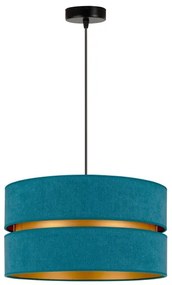 Duolla - Lampadario a sospensione con filo DUO 1xE27/15W/230V diametro 40 cm turchese/oro