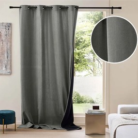 Tenda termoisolante color antracite in velluto a coste 140x260 cm Madison – douceur d'intérieur