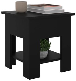 Tavolino da salotto nero 40x40x42 cm in legno multistrato