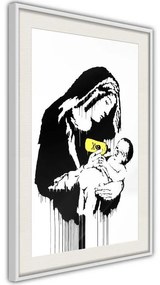 Poster  Banksy: Toxic Mary  Cornice Quadri Cornice d'oro con passe-partout, Larghezza x Altezza Home decor 30x45