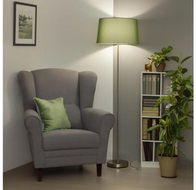 Brilagi - Lampada da terra LED CERIA 1x E27/40W/230V Ø 45 cm verde/cromo opaco