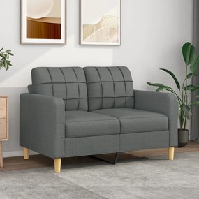 Divano A 2 Posti Grigio Scuro 120 Cm İn Tessuto /