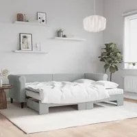 Divano Letto Estraibile Materassi Grigio Chiaro 80x200 Vellutocod mxl 106618