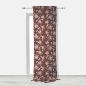 Tenda Floral bordeaux, fettuccia 140x290 cm