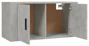 Set di mobili porta tv 2 pz grigio cemento in legno multistrato