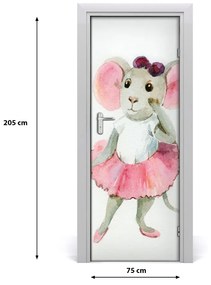 Sticker porta Topo ballerina 75x205 cm